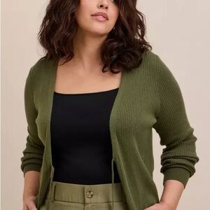 Torrid Cardigan Tie-Front Ribbed Sweater Size 4x NWT